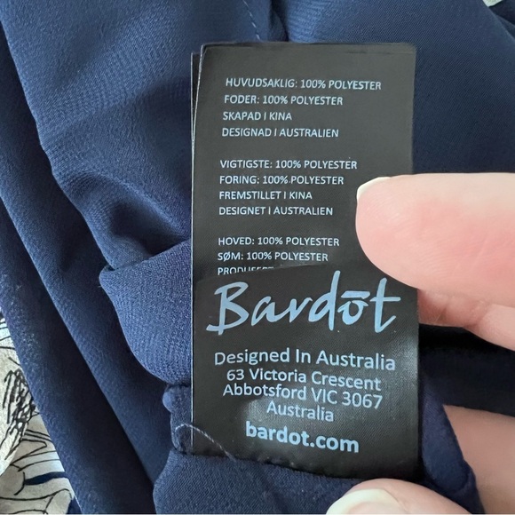 Floral Navy Dress with Open Back - Picture 9 of 13